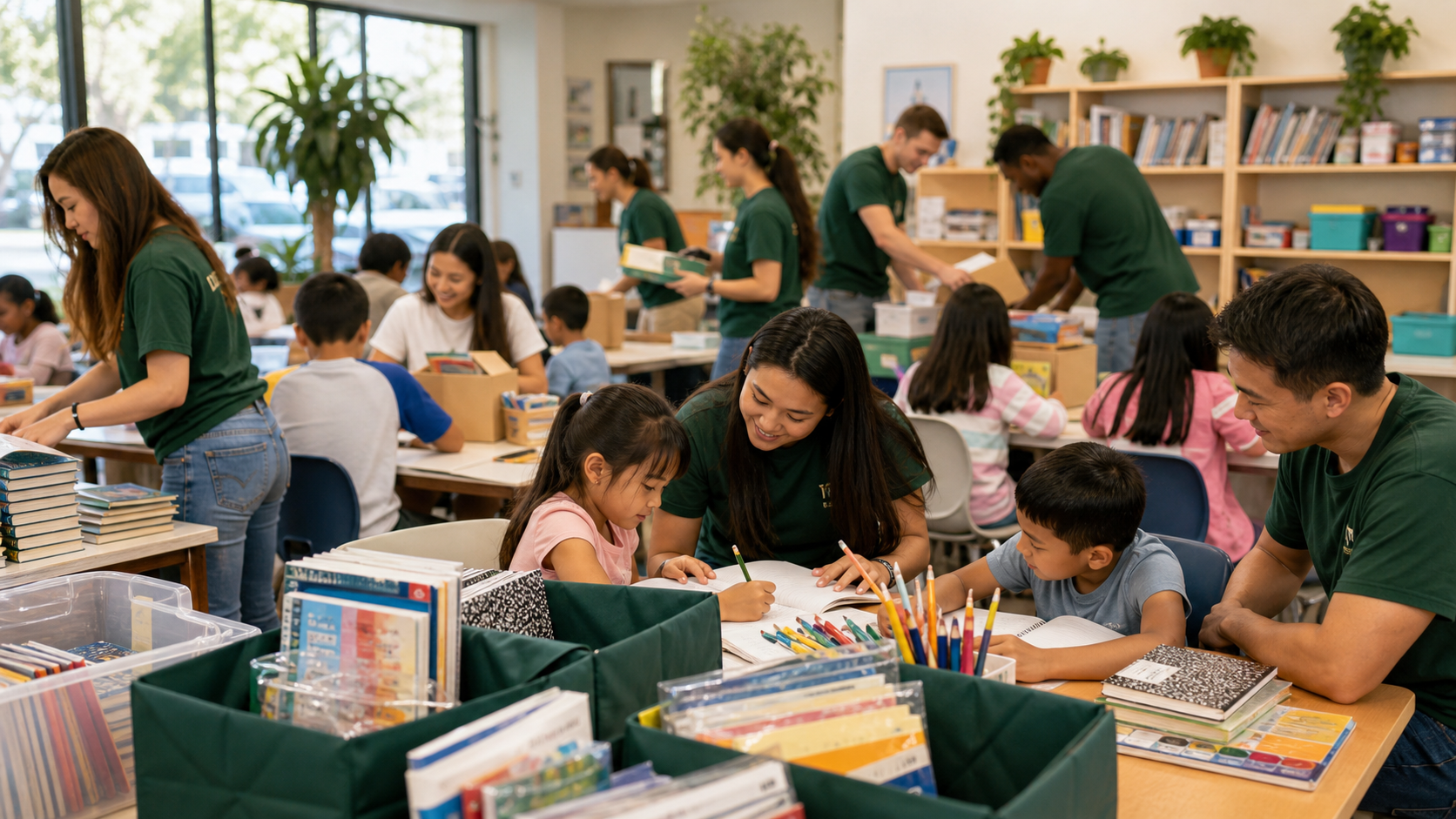 Learning materials prepared for children.